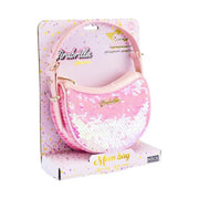 Nice Moon Bag Girabrilla con Paillettes Reversibili Elegante Bimba Altezza 16 cm