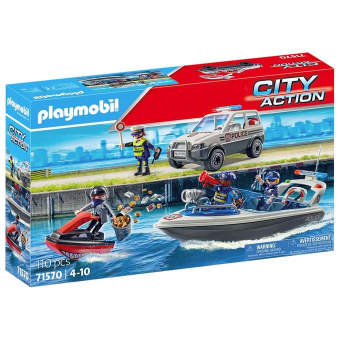 Playmobil Inseguimento Della Polizia in Acqua City Unisex 5+ Anni