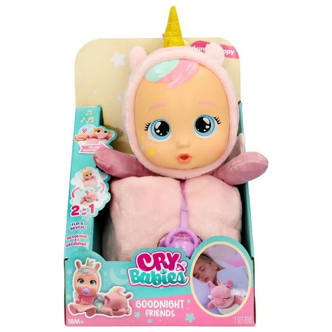 IMC Toys Cry Babies Goodnight Friends Luna e Poppy Bambola Interattiva con Luci e Suoni