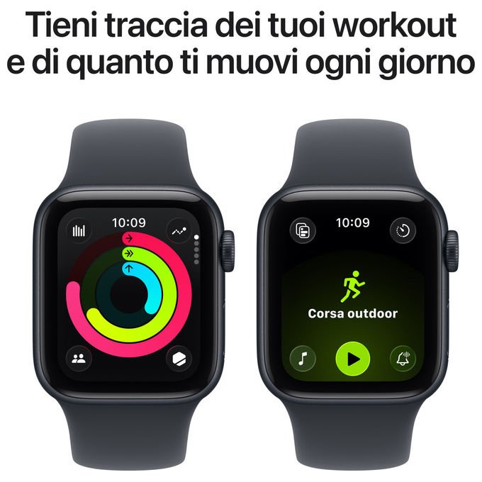 Apple Watch SE 3 GPS + Cellular 40mm Alluminio Mezzanotte Sport Band Mezzanotte