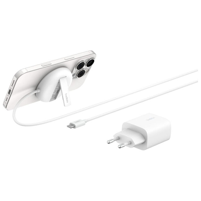 Belkin Caricatore Wireless USB Qi2 15W Bianco per Smartphone e Auricolari