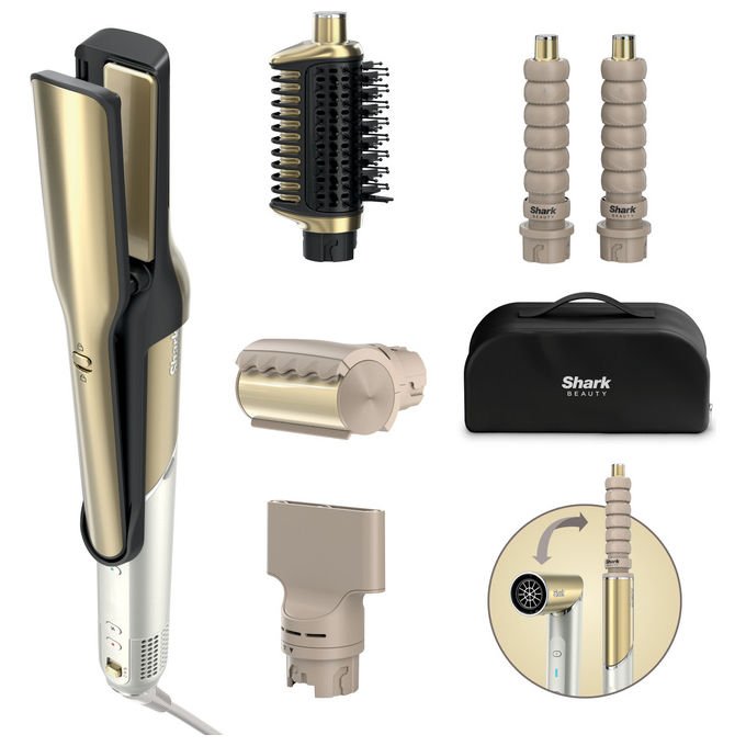 Shark HD6051SEU Multistyler Airflow Oro 1500 W 5 Accessori Inclusi