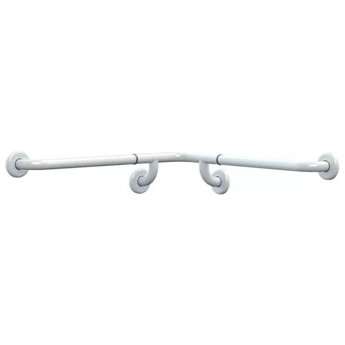 K Design Supporto Corrimano Bagno Angolare Bianco