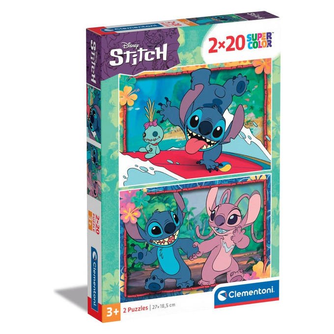 Clementoni Puzzle Supercolor Disney Stitch 20 Pezzi Cartoni Animati