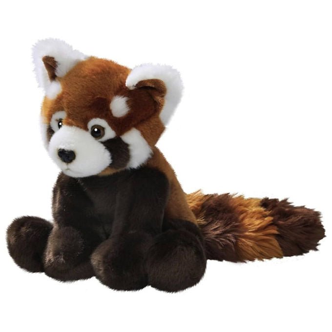 De.Car 2 Peluche Panda Rosso Fluffy 25cm Supersoft