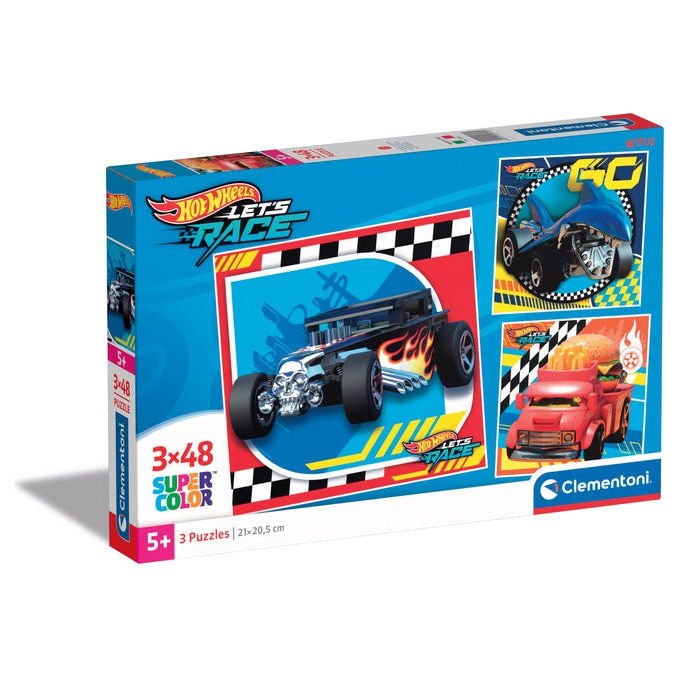 Clementoni Puzzle 48 Pezzi Veicoli Hot Wheels