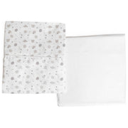 Chicco Set Lenzuola in Cotone Next2Me Forever Confetti Bianco e Tortora