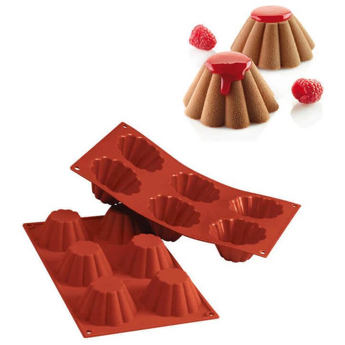 Silikomart Stampo Briochette 6 Forme Silicone Alimentare Antiaderente