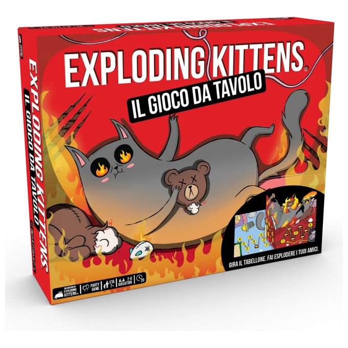 Asmodee Exploding Kittens Il Gioco da Tavolo Gioco di Societa' 2-6 Giocatori