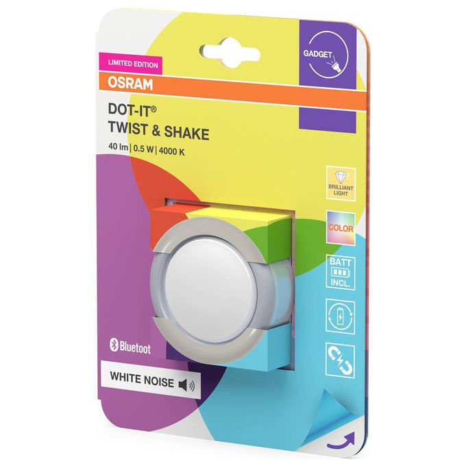 Osram Plafoniera Led Smart + Bluetooth Dot-It Twist and Shake 0.5W 40lm 4000K Bianco Freddo RGB