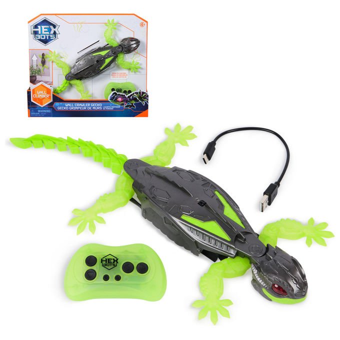 Spin Master Hex Bots Geco Telecomandato Interattivo Si Arrampica e Corre
