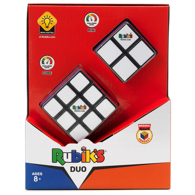 Spin Master 6064009 Cubo di Rubik Duo Pack Rompicapo 3x3 e Mini 2x2 per Adulti e Bambini 8+ anni colore Multicolore