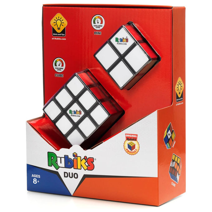 Spin Master 6064009 Cubo di Rubik Duo Pack Rompicapo 3x3 e Mini 2x2 per Adulti e Bambini 8+ anni colore Multicolore