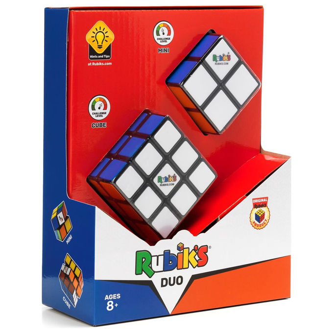 Spin Master 6064009 Cubo di Rubik Duo Pack Rompicapo 3x3 e Mini 2x2 per Adulti e Bambini 8+ anni colore Multicolore