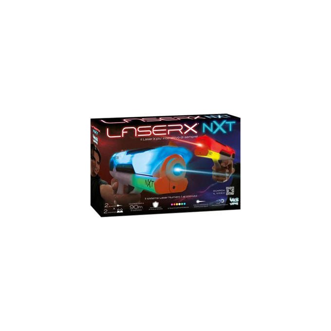 YesToys Set 2 Pistole Laser-X NXT Portata 90 Metri Ricarica Rapida