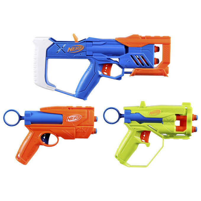 Nerf, Blaster Giocattolo N-Series Triple Action, Multicolore, con 12 Dardi