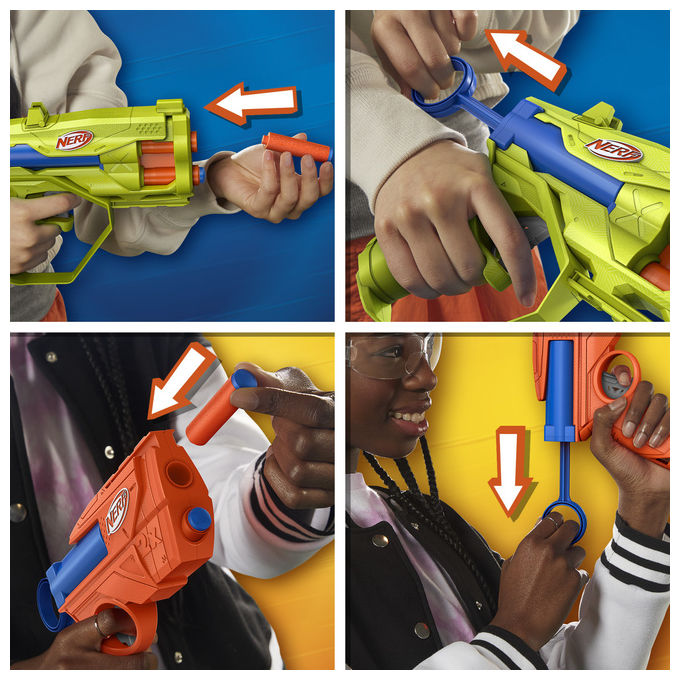Nerf, Blaster Giocattolo N-Series Triple Action, Multicolore, con 12 Dardi