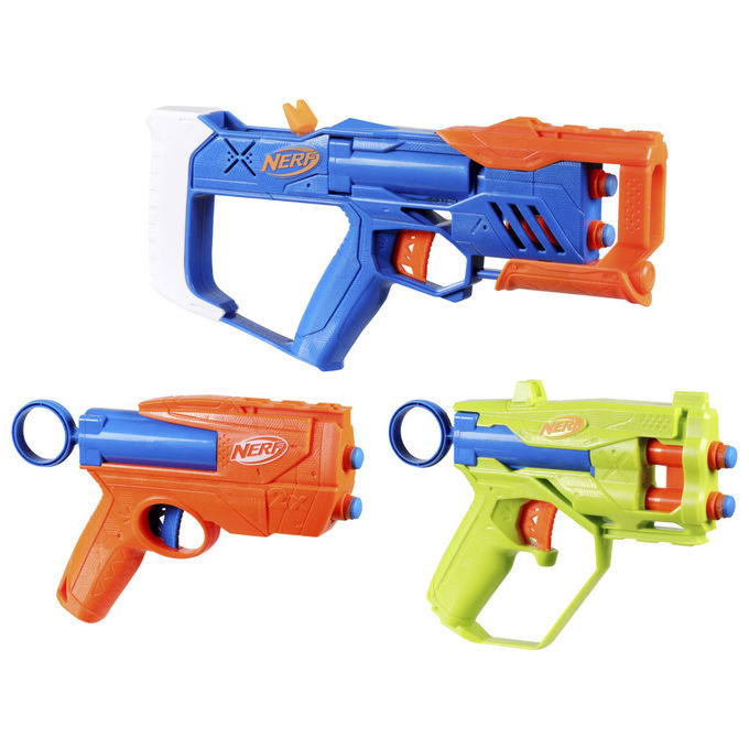 Nerf, Blaster Giocattolo N-Series Triple Action, Multicolore, con 12 Dardi