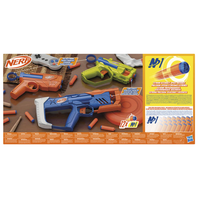 Nerf, Blaster Giocattolo N-Series Triple Action, Multicolore, con 12 Dardi