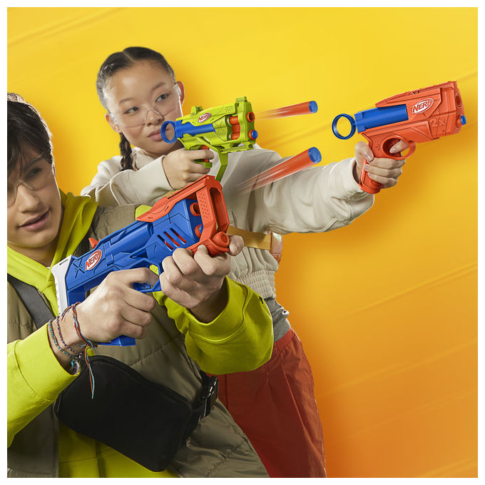 Nerf, Blaster Giocattolo N-Series Triple Action, Multicolore, con 12 Dardi