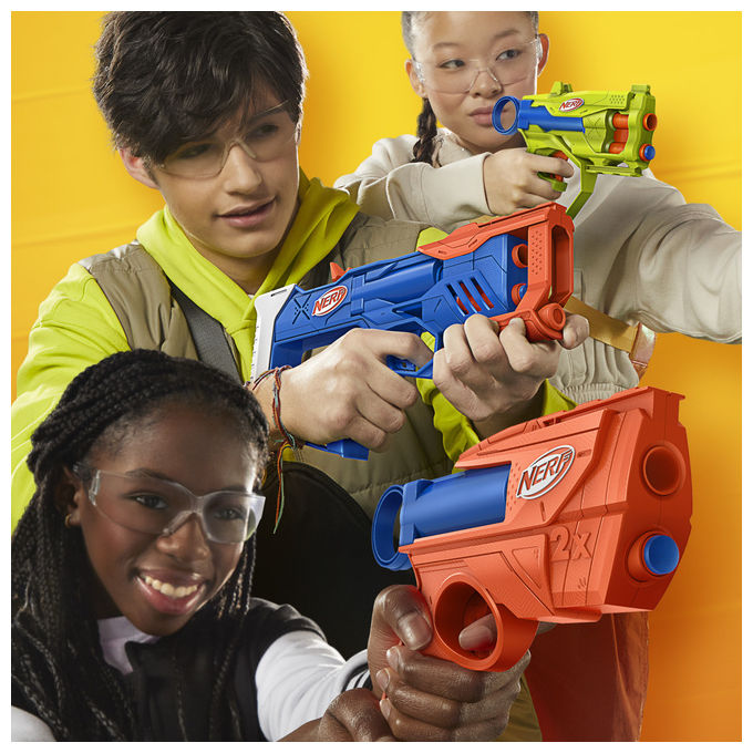 Nerf, Blaster Giocattolo N-Series Triple Action, Multicolore, con 12 Dardi