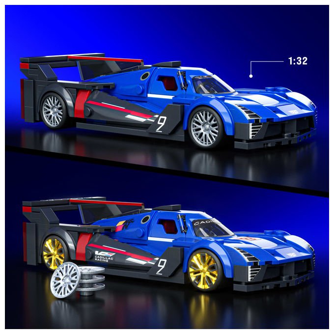 Mattel Cadillac Project GTP Hypercar Set da Costruzione Serie Speed Scala 1:32