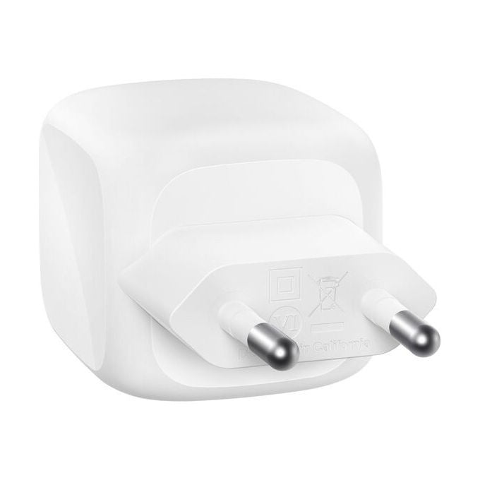 Belkin BoostCharge Caricatore Universale 50W Doppio USB-C PD GaN Bianco