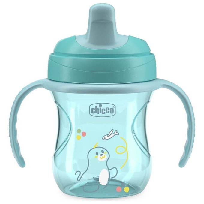 Chicco Tazza Training 6M+ Azzurra Antigoccia con Manici Removibili 200ml