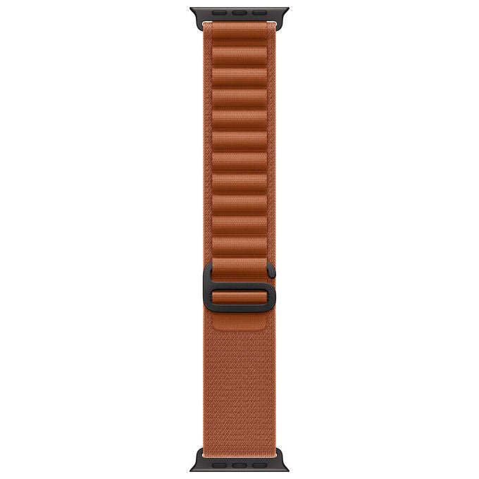 Apple Cinturino Alpine Loop Terracotta 49 mm Misura Media Titanio Nero - Yeppon