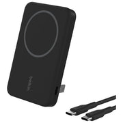 Belkin, Power Bank Magnetico Wireless Qi2, 5000mAh, Compatibile MagSafe, Supporto Integrato, Nero