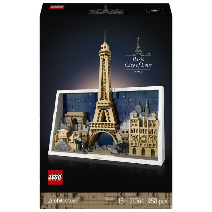 Lego Architecture Parigi, La Citta' dell'Amore, Set di Costruzioni 21064