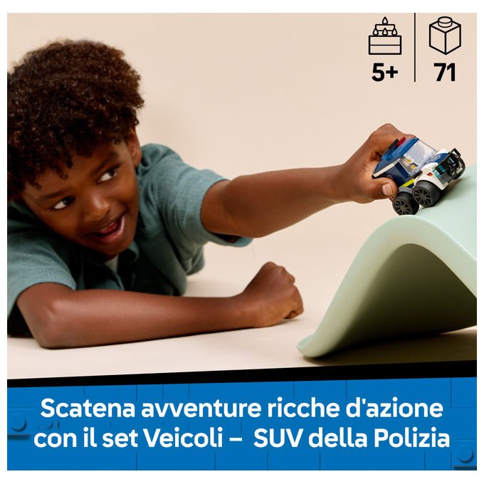 LEGO City, SUV della Polizia, Veicolo Giocattolo, 60481
