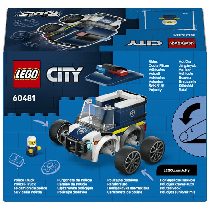 LEGO City, SUV della Polizia, Veicolo Giocattolo, 60481