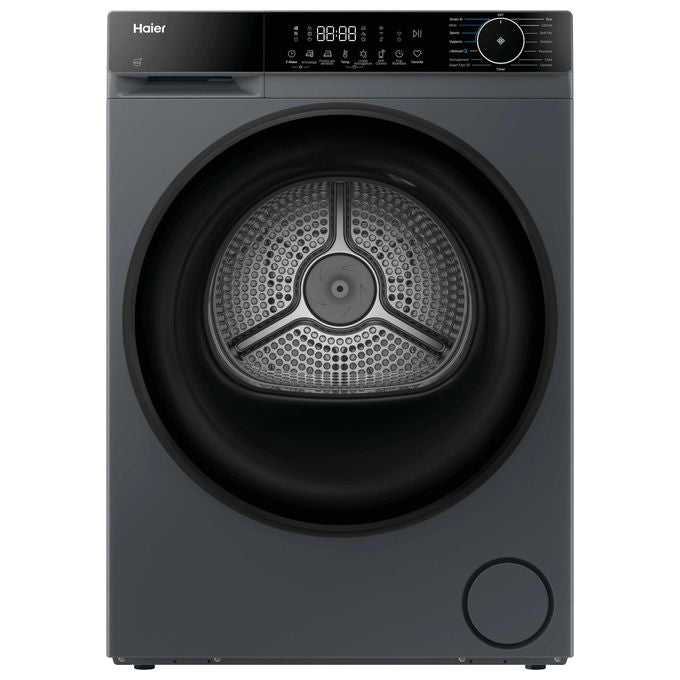 Haier, Asciugatrice a Carica Frontale, 9 Kg, Antracite, I-Refresh, Wi-Fi, Smart AI, HD90-D357GU1-IT