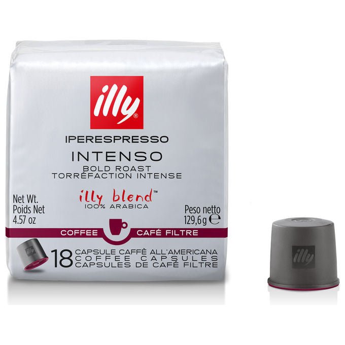 Illy, Capsule Caffe' Iperespresso all'Americana Tostato Intenso, 18 Pezzi
