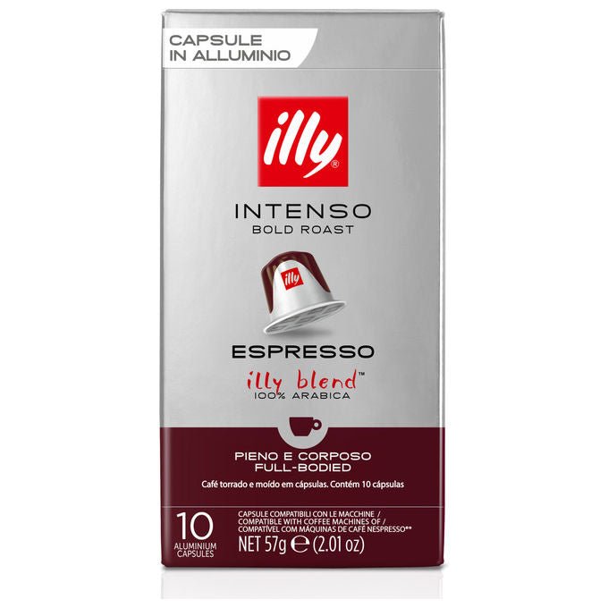 Illy, 10 Capsule Caffe' Compatibili Nespresso, Espresso Intenso, Tostato