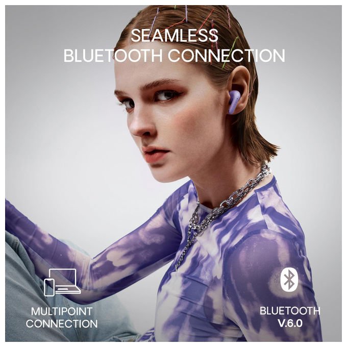 Urbanista Palermo, Cuffie In-Ear True Wireless con ANC, Autonomia 32h, Multipoint Bluetooth, IPX4, Viola