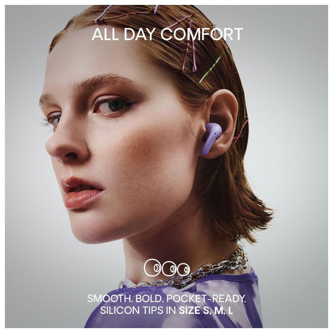 Urbanista Palermo, Cuffie In-Ear True Wireless con ANC, Autonomia 32h, Multipoint Bluetooth, IPX4, Viola