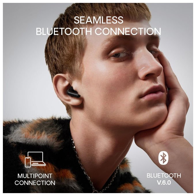 Urbanista, Cuffie In-Ear True Wireless Palermo con ANC, Autonomia 32h, Multipoint Bluetooth, IPX4 - Nero Midnight