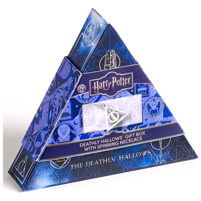 Harry Potter The Carat Shop, Collana con Pendente Doni della Morte Girevole, Confezione Regalo