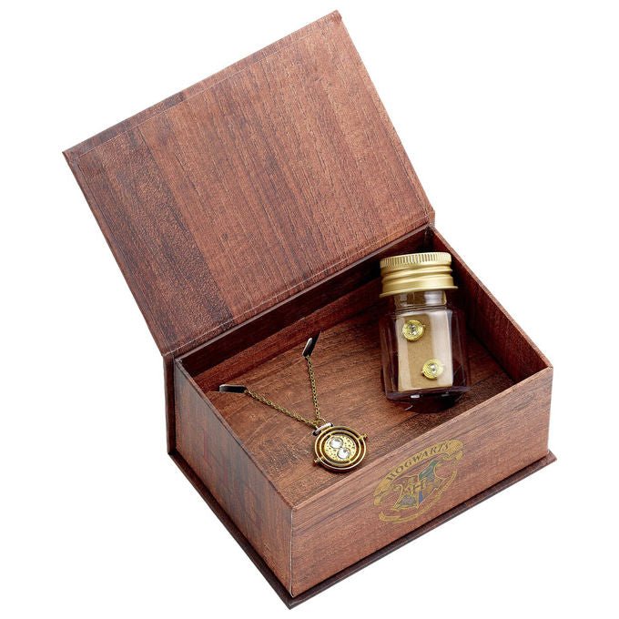 Harry Potter The Carat Shop, Giratempo di Hermione Granger, Set Regalo con Collana e Orecchini, Lega di Zinco Dorata