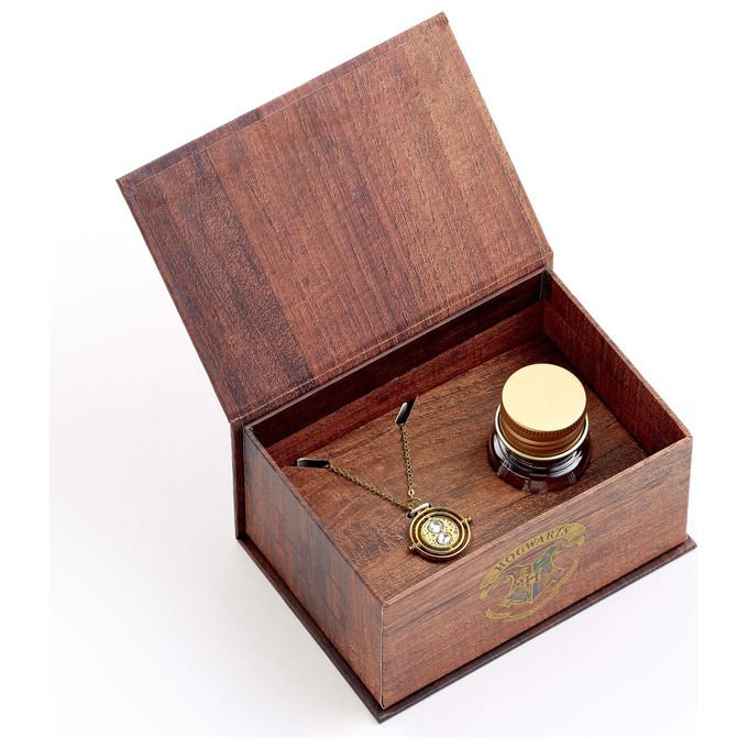 Harry Potter The Carat Shop, Giratempo di Hermione Granger, Set Regalo con Collana e Orecchini, Lega di Zinco Dorata
