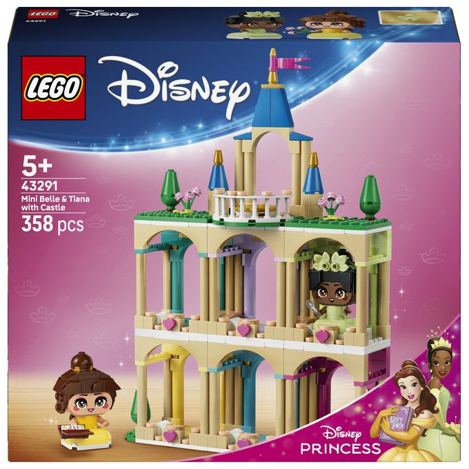 Lego, Disney Princess Mini-Belle e Mini-Tiana con Castello, 43291