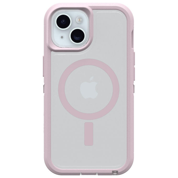 OtterBox, Cover iPhone, 16e 15 14 13, Defender Series XT Clear MagSafe, Antishock, Trasparente-Viola