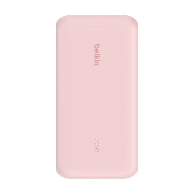 Belkin, Powerbank 20000 mAh, BoostCharge con cavo USB-C integrato, Rosa