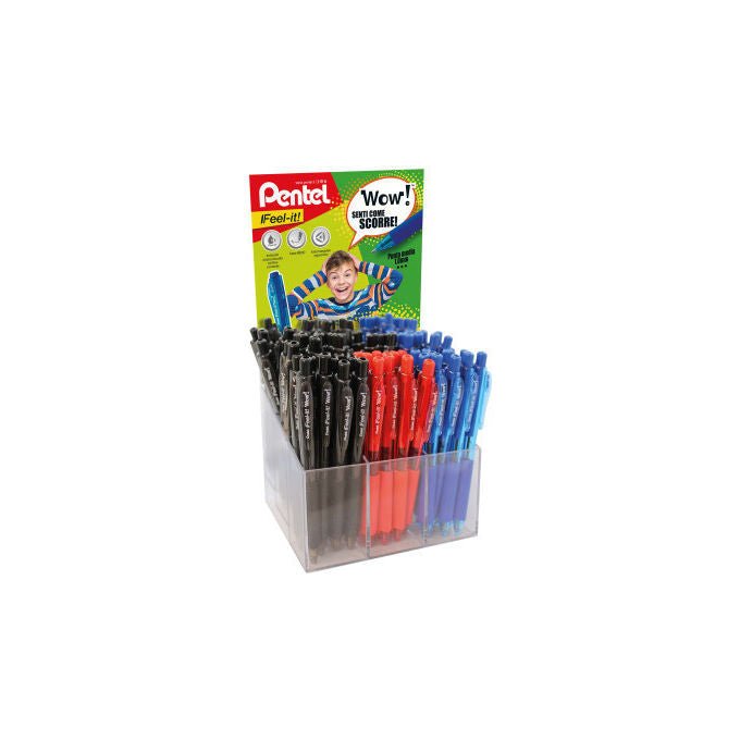 Pentel Wow! Feel It, Penna a Sfera, Espositore da 96 Pezzi