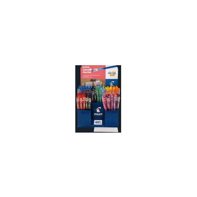 Pilot Frixion Ball Sticks 0.7, Espositore da 72 Penne Cancellabili, Colori Assortiti