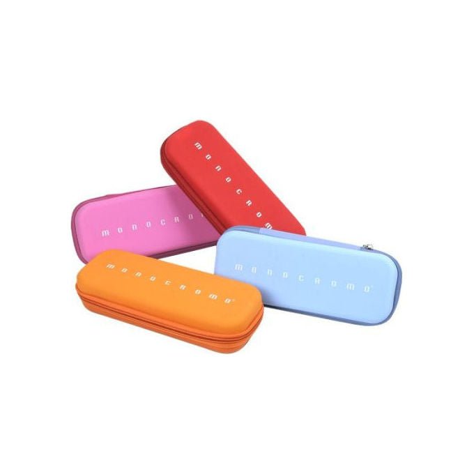 Pigna, Astuccio Portamatite Ovale Monocromo in Silicone, Colori Assortiti Blu, Arancione, Rosa, Rosso