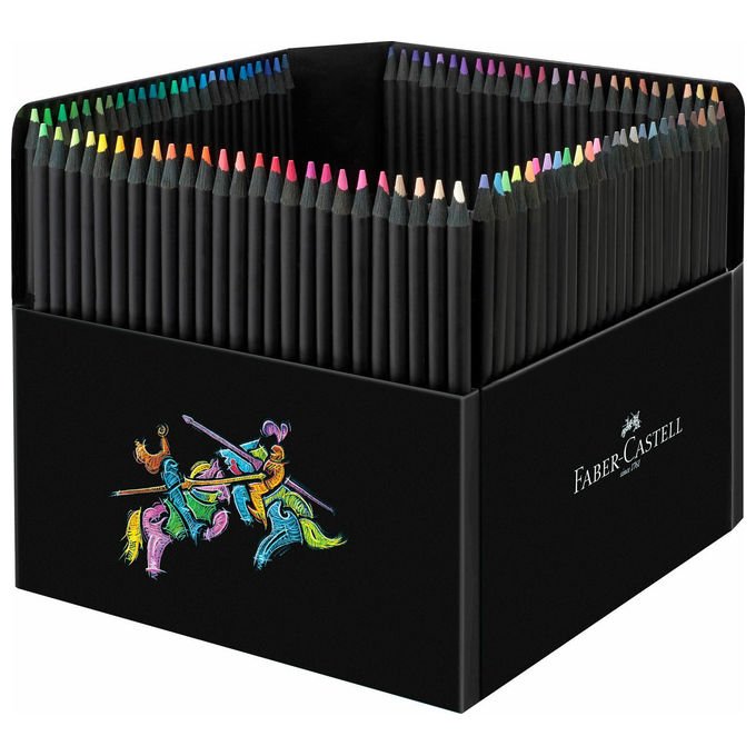 Faber-Castell 116411 Pastelli Colorati 100 Pz Black Edition Astuccio Triangolari