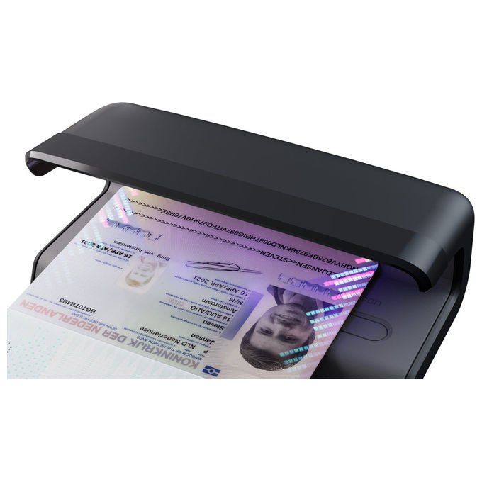 Safescan, Rilevatore Banconote Contraffatte Nero, Verificatore con 5 LED
